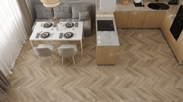 Клеевой кварц-винил Alpine Floor Chevron LVT Дуб Синистра ECO 20-6