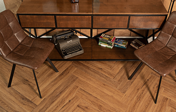 Vinilam Parquet Herringbone Glue GD11210  (Паркет Де Вилль)