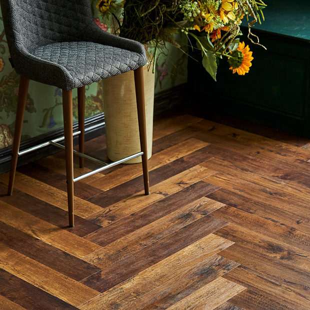 Vinilam Parquet Herringbone Glue GD11155  (Паркет Парижский)