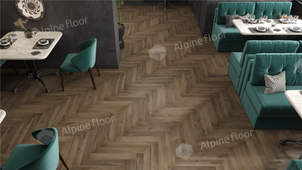 Ламинат Alpine Floor Herringbone 12 Pro Дуб Анжу LF106-11