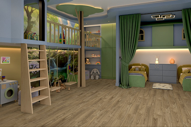 SPC-ламинат Damy Floor Family 0036-2 Орех Европейский