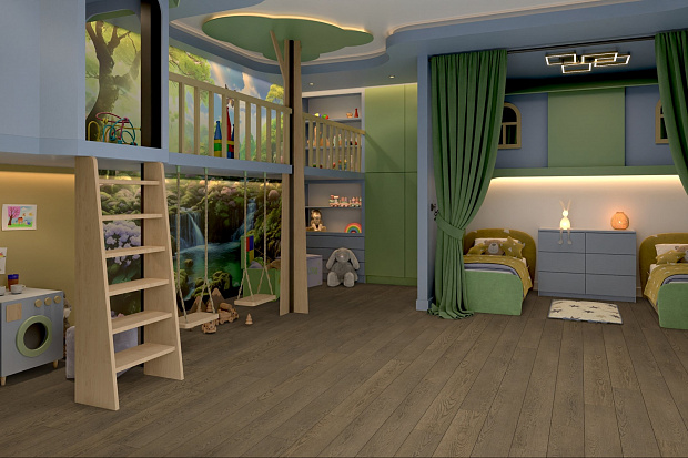 Кварц-винил Damy Floor Family LVT 0030-6-LVT Дуб Мокко