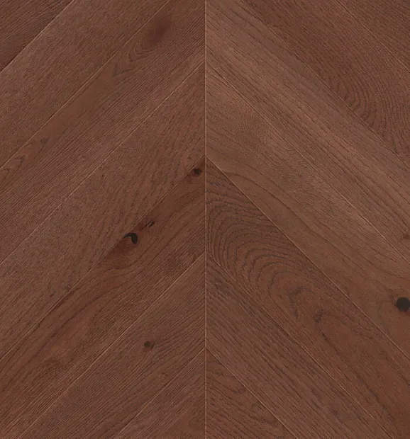 Инженерная доска Living Tree Французская елка Дуб Табако  Робуст