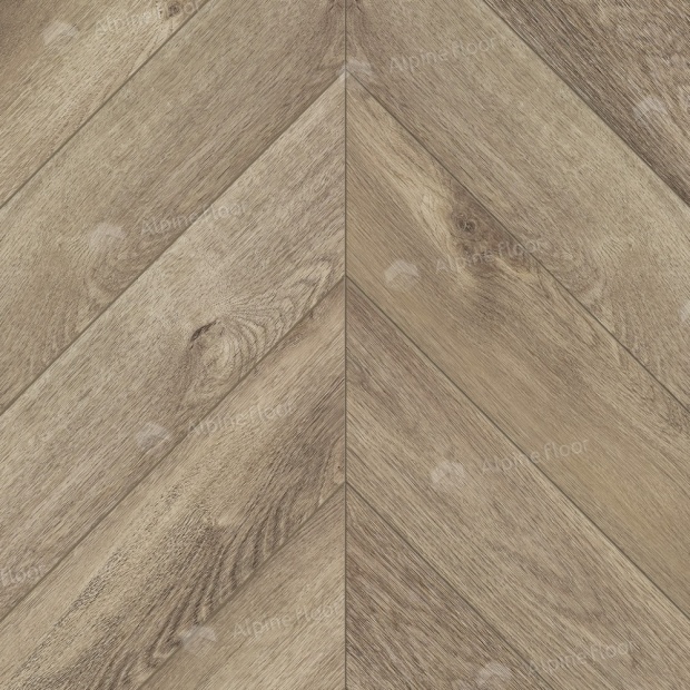 Клеевой кварц-винил Alpine Floor Chevron LVT Дуб Натуральный Отбеленный ECO 20-3