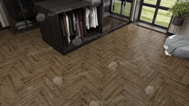 Ламинат Alpine Floor Herringbone 8 Дуб Бордо LF102-10