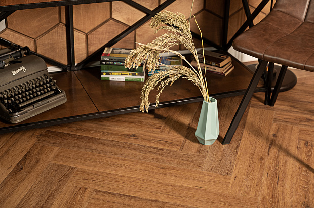 Vinilam Parquet Herringbone Glue GD11210  (Паркет Де Вилль)