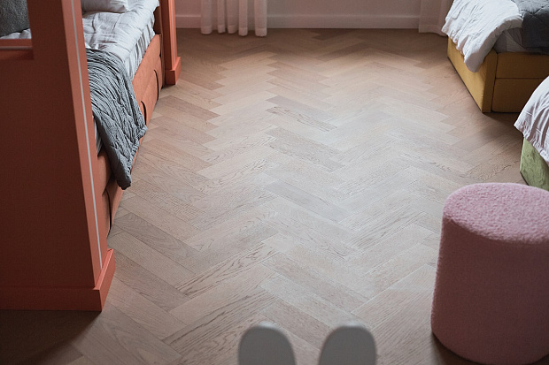 Паркетная доска Quartz Parquet Штучный паркет Дуб Бисквитный 44-1258-07