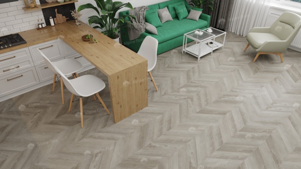 Клеевой кварц-винил Alpine Floor Chevron LVT Дуб Фантазия ECO 20-1