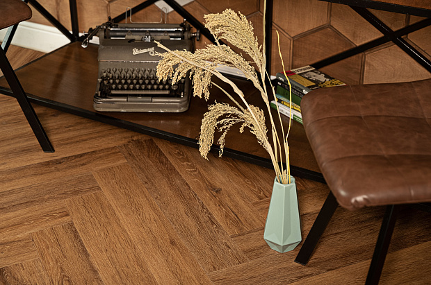 Vinilam Parquet Herringbone Glue GD11210  (Паркет Де Вилль)