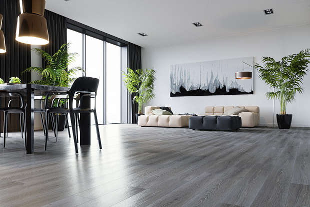 SPC-ламинат Fargo Comfort 379-1 Дуб Серый Иней