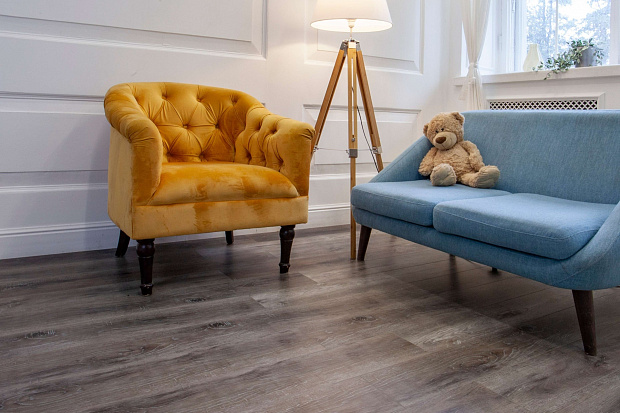 Кварц-винил Damy Floor Family LVT TCM369-7-LVT Дуб Рустикальный Черный