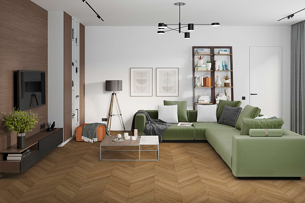 SPC-ламинат Damy Floor Chevron DF04-Ch Лувр