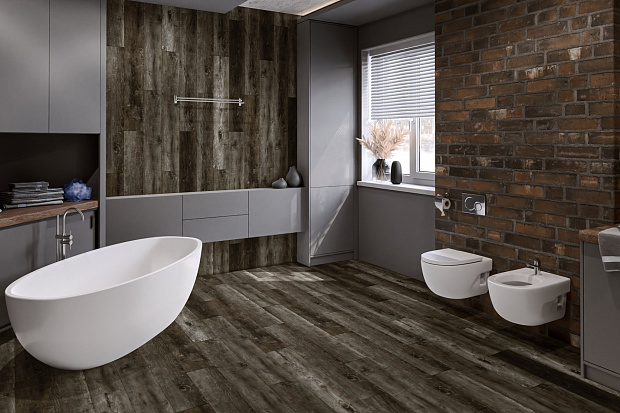 SPC-ламинат Damy Floor Family TCM369-7 Дуб Рустикальный Черный