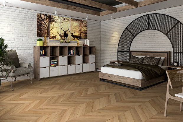 SPC-ламинат Damy Floor Chevron DF04-Ch Лувр