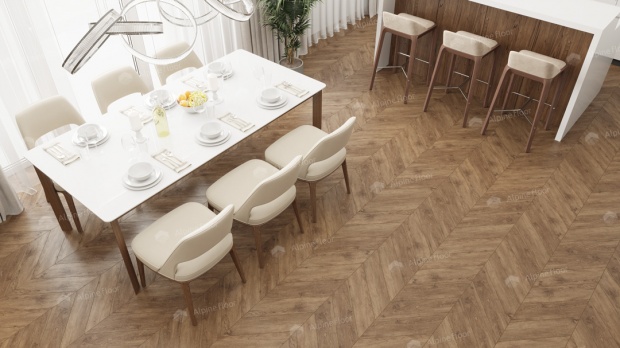 Клеевой кварц-винил Alpine Floor Chevron LVT Гевуина ECO 20-10