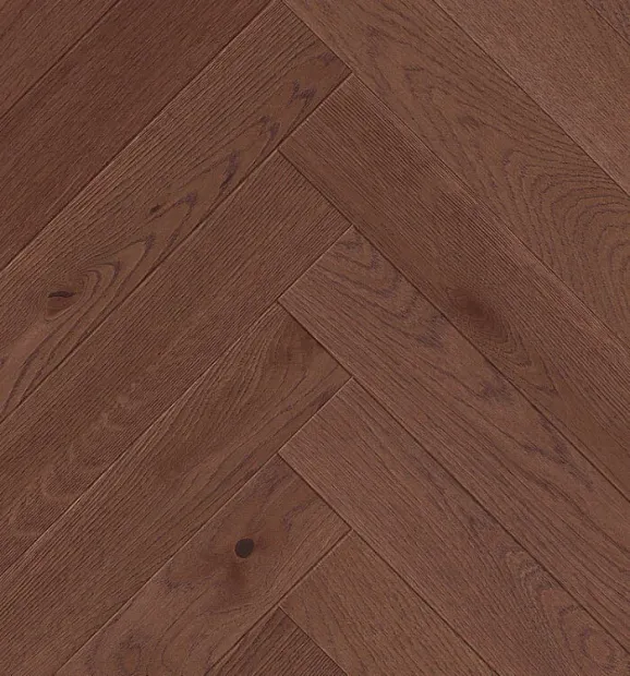 Инженерная доска Living Tree Английская елка Дуб Табако 12 Натур