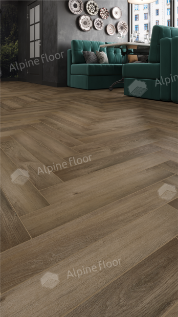 Ламинат Alpine Floor Herringbone 12 Pro Дуб Анжу LF106-11