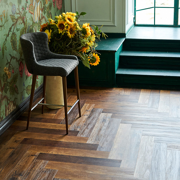 Vinilam Parquet Herringbone Glue GD11155  (Паркет Парижский)
