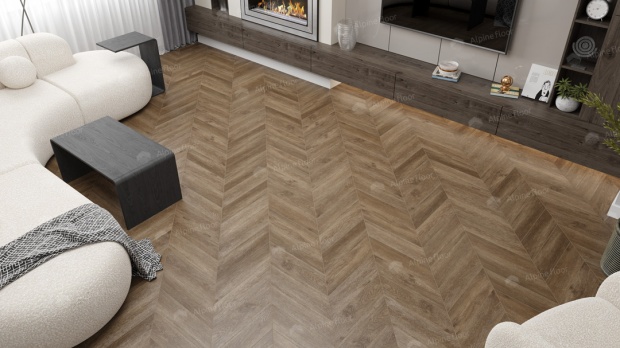 Клеевой кварц-винил Alpine Floor Chevron LVT Макадамия ECO 20-5