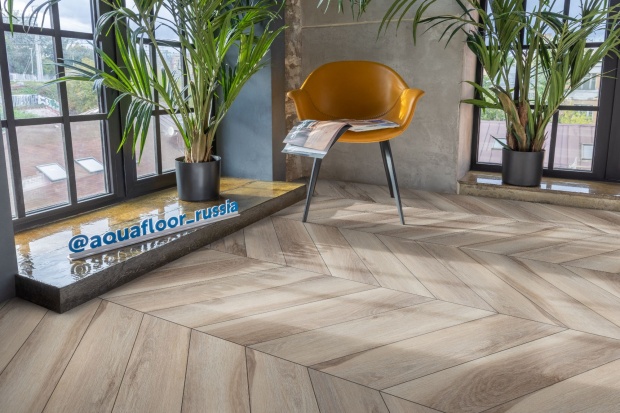 Кварц-виниловая плитка Aquafloor Parquet Chevron Glue AF2551PGCh