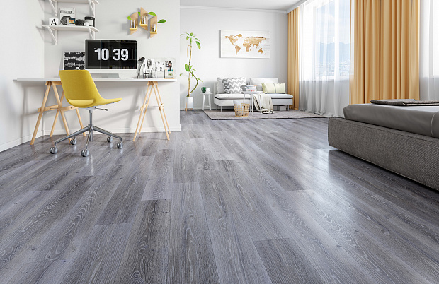 SPC-ламинат Fargo Comfort 379-1 Дуб Серый Иней