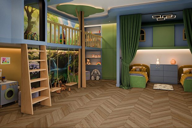 SPC-ламинат Damy Floor Chevron DF04-Ch Лувр