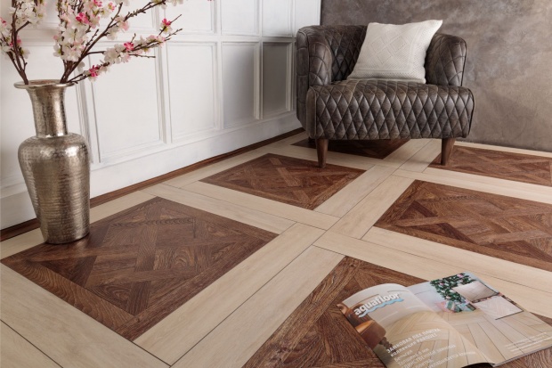 Кварц виниловый ламинат Aquafloor Versailles & Parquet Plus AF7005VS+AF6017PQ