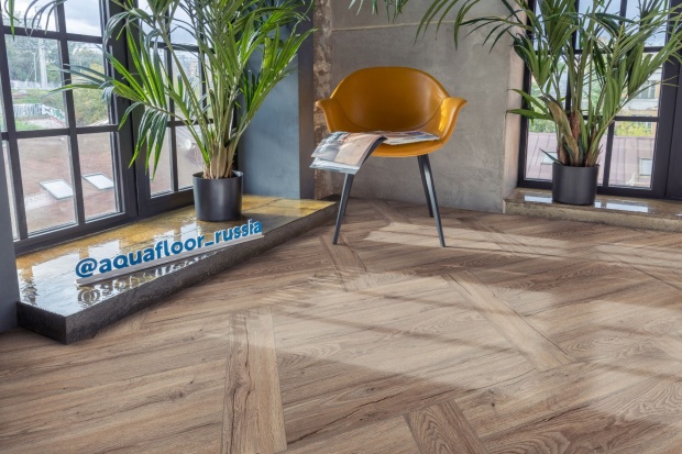 Кварц виниловый ламинат Aquafloor Space Parquet Light AF4503PQL