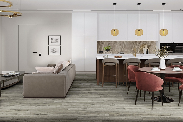 SPC-ламинат Damy Floor Family TCM369-28 Дуб Рустикальный Cерый