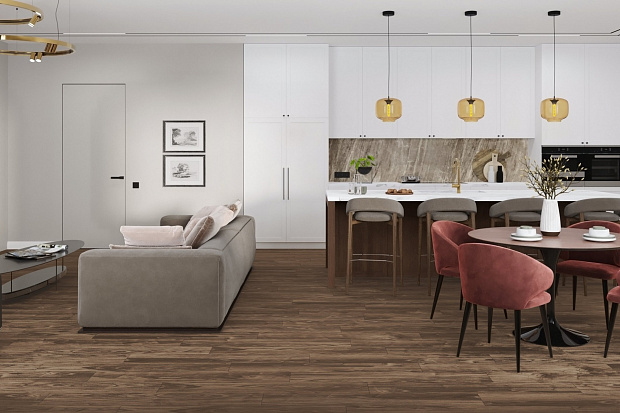 Кварц-винил Damy Floor Family LVT 0036-3-LVT Орех Американский