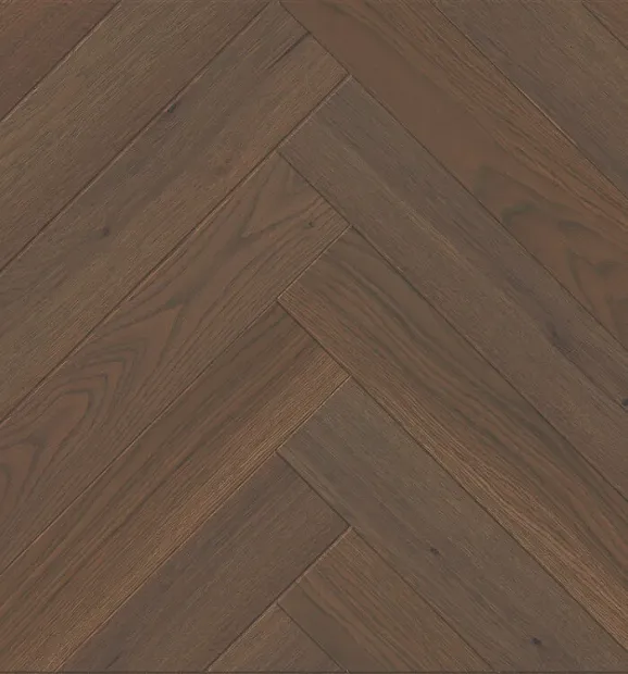 Инженерная доска Living Tree Английская елка Дуб Полуночный 13.5 Натур