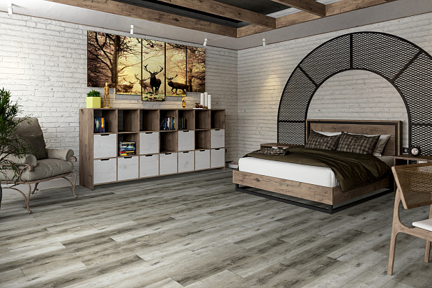 SPC-ламинат Damy Floor Family TCM369-28 Дуб Рустикальный Cерый