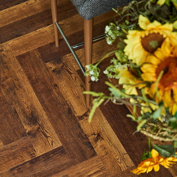 Vinilam Parquet Herringbone Glue GD11155  (Паркет Парижский)